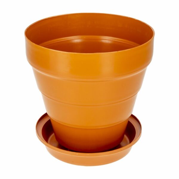 Maceta Jazmín Con Base Terracota PLASTICOS CHEMPRO 3 Litros