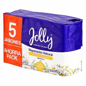 Jabón De Tocador Reparación Natural Con Manzanilla JOLLY 5 X 75 G