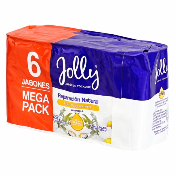 Jabón De Tocador Reparación Natural Con Manzanilla JOLLY 6 X 100 G