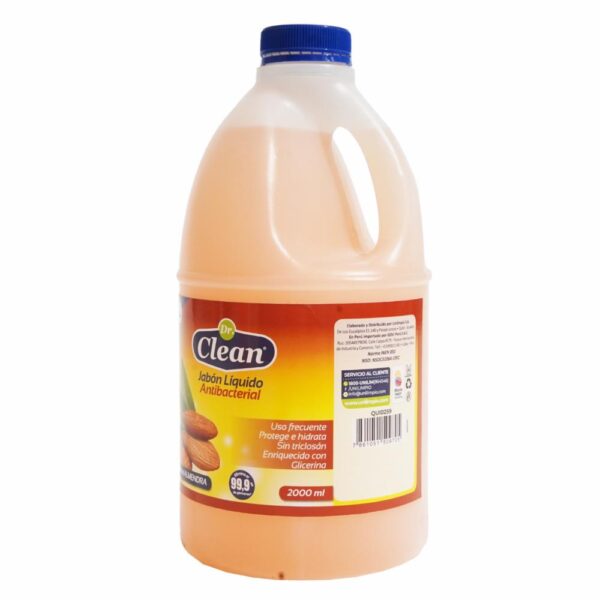 Jabón Líquido Antibacterial Aroma Almendra DR. CLEAN 2000 Ml - Imagen 3