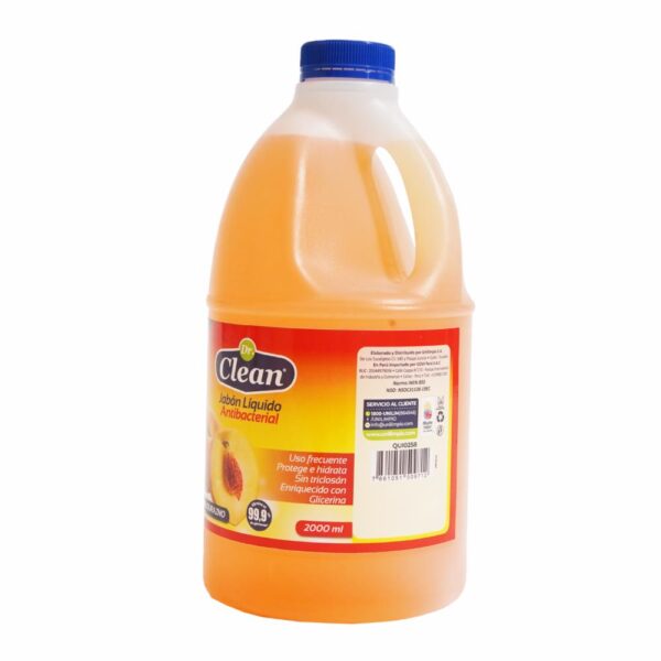 Jabón Líquido Antibacterial Aroma Durazno DR. CLEAN 2000 Ml - Imagen 3