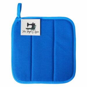 Agarradera Lona Azul TELA, PAPEL Y TIJERA