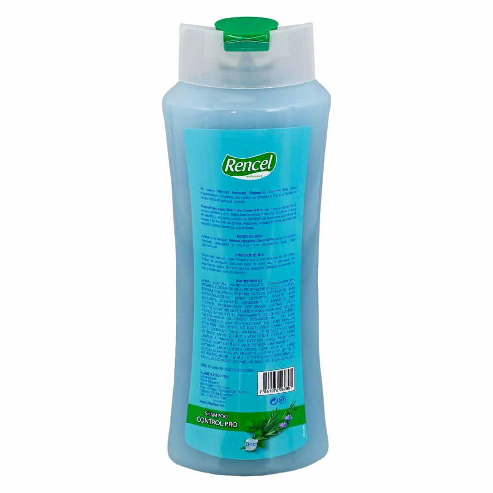 Shampoo Para Cabello Anti Caída Y Anti Caspa Control Pro RENCEL NATURALS 1000 Ml - Imagen 2