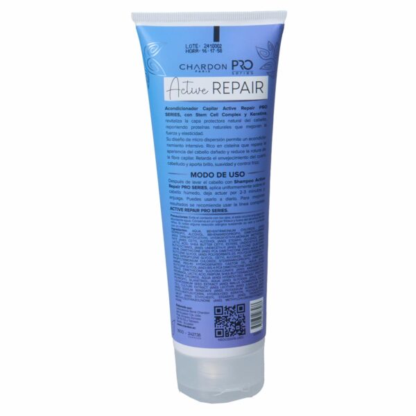 Acondicionador Para Cabello Línea Pro Series Active Repair Con Keratina CHARDON PARIS 250 Ml - Imagen 2