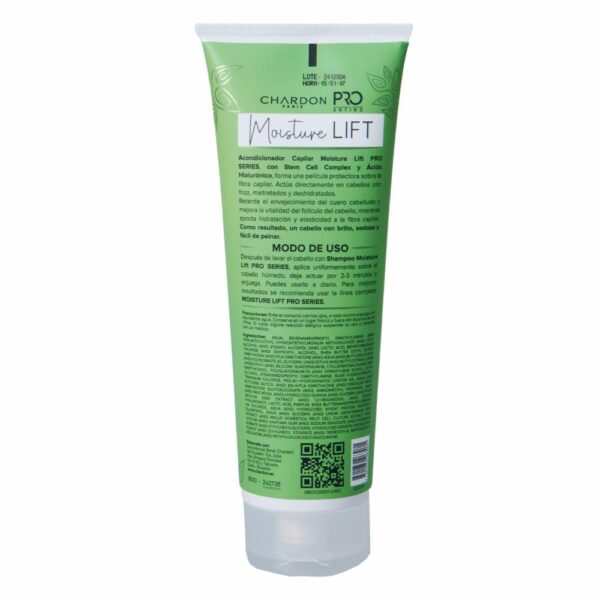 Acondicionador Para Cabello Línea Pro Series Moisture Lift Con Ácido Hialurónico CHARDON PARIS 250 Ml - Imagen 2