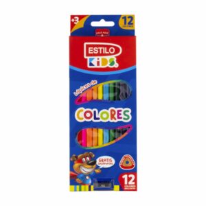 Lapices De Colores Triangulares ESTILO LARGO X12