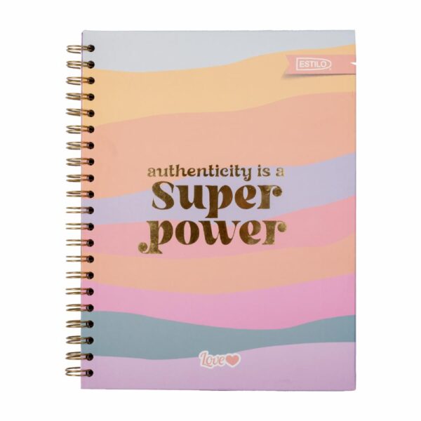 Cuaderno Universitario De Pasta Dura Love Cuadros ESTILO 100 Hojas - Imagen 2