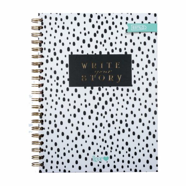 Cuaderno Universitario De Pasta Dura Love Cuadros ESTILO 100 Hojas - Imagen 3
