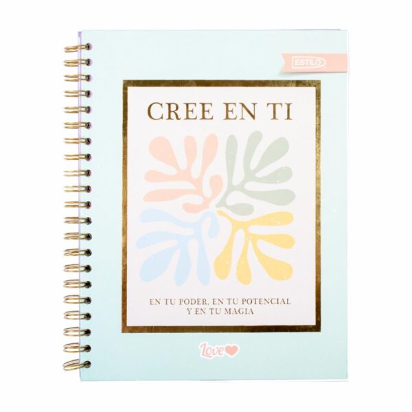 Cuaderno Universitario De Pasta Dura Love Cuadros ESTILO 100 Hojas - Imagen 4