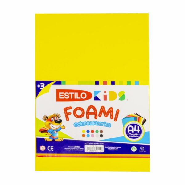 Foami A4 Colores Surtidos ESTILO 10 Piezas - Imagen 2