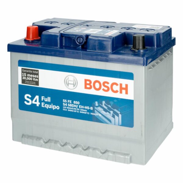 Batería Para Auto Full Equipo S4 Invertida BOSCH 55 FE - Imagen 2