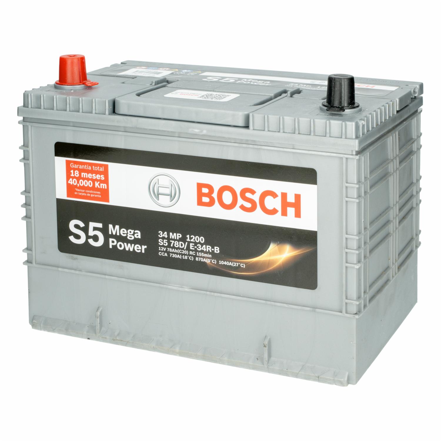 Batería Para Auto Mega Power S5 Invertida BOSCH 34 MP - Imagen 2