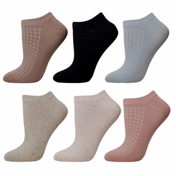 Medias Diamond Invisibles  Sin Costura Varios Colores Pack X3 MECRISGA Talla 9-11 - Imagen 2