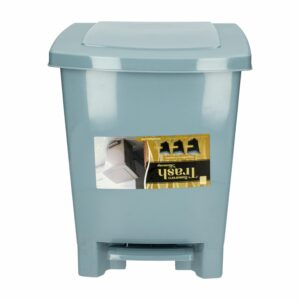 Basurero De Pedal Trash Gris Azul PLAPASA 7 Litros