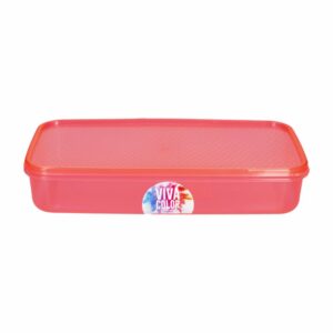 Repostero Con Tapa Freshware Rojo Laser Viva Color N2 PLAPASA 1.25 Litros