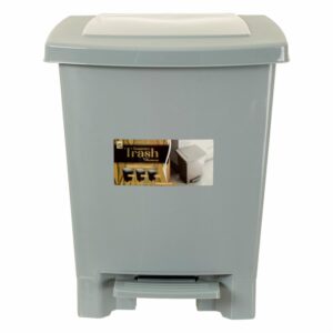 Basurero De Pedal Trash Gris Azul PLAPASA 20 Litros