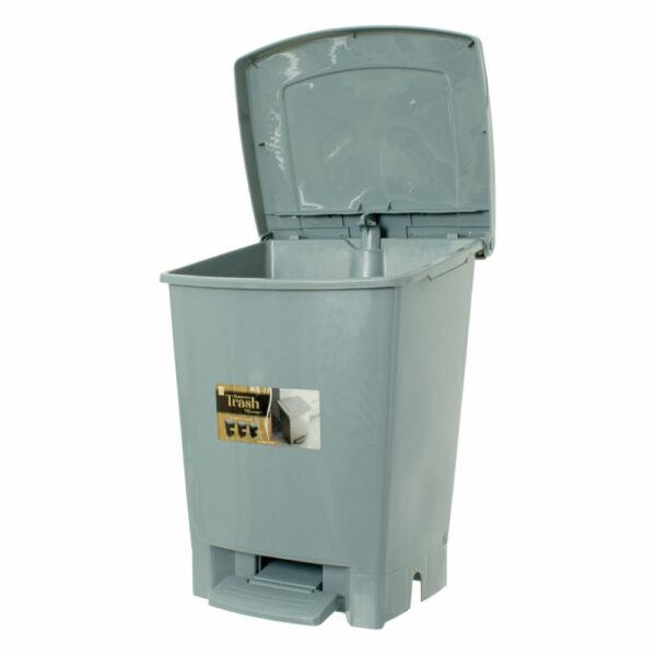 Basurero De Pedal Trash Gris Azul PLAPASA 20 Litros - Imagen 3