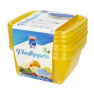 Repostero Foodkeeperss N2 Con Tapa Ambar 4 Piezas PLAPASA 1,2 Litros X 4