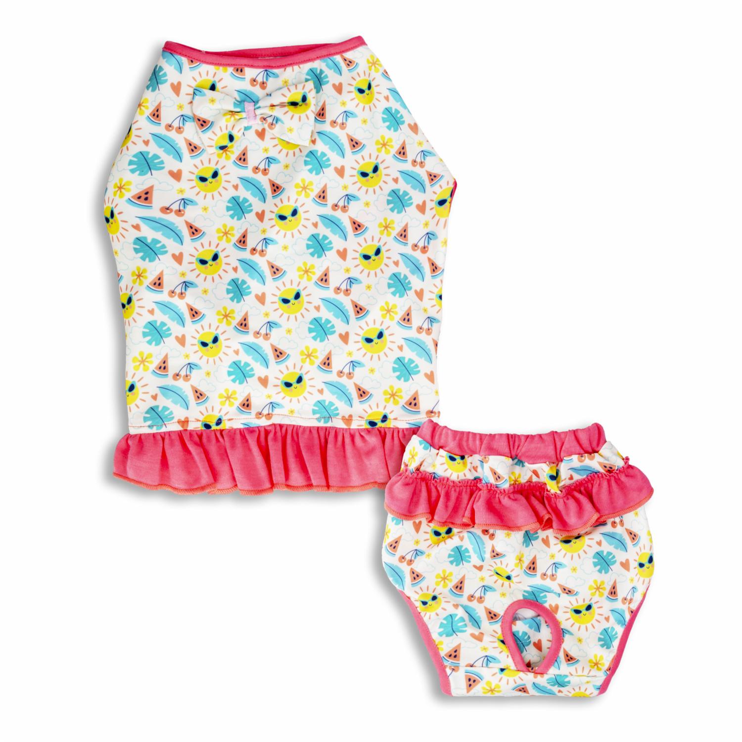 Vestido Para Mascota Duo Girl Summer THE PET FACTORY Talla Extra Pequeño - Imagen 2