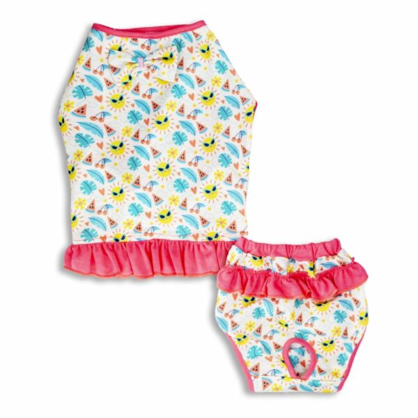 Vestido Para Mascota Duo Girl Summer THE PET FACTORY Talla Grande - Imagen 2