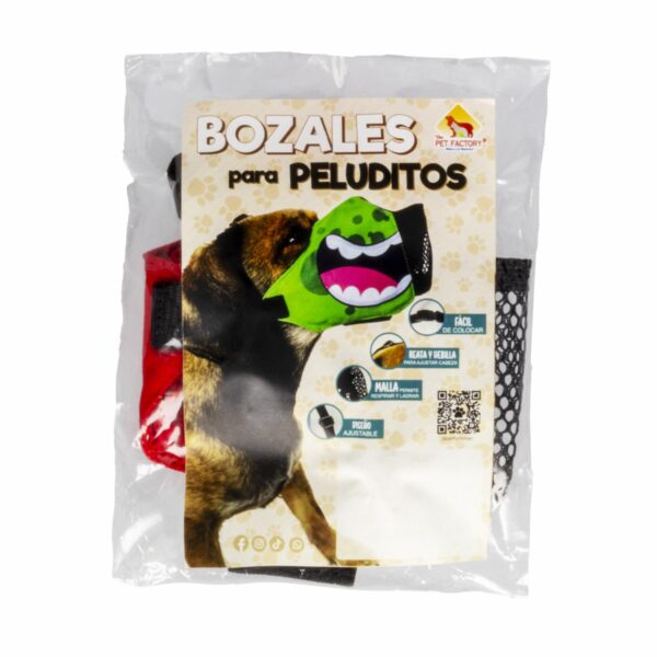 Bozal Para Perro Diseño Caritas THE PET FACTORY Talla  Grande - Imagen 2