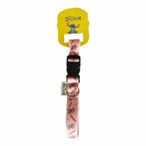 Collar Para Mascota Diseño Stitch Rosado DISNEY 2Cm