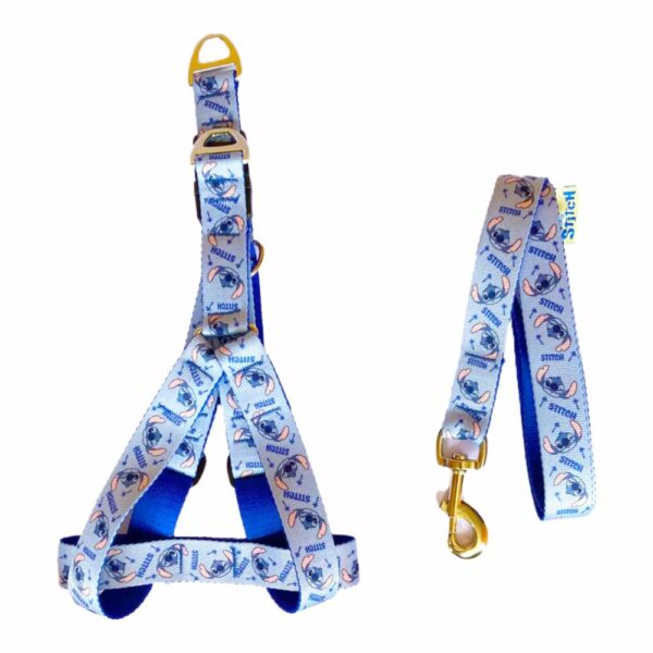 Traílla Arnés Diseño Stitch Azul DISNEY 2 5Cm - Imagen 2