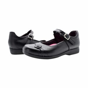Zapato Escolar Hebilla Flor Delantero VECACHI