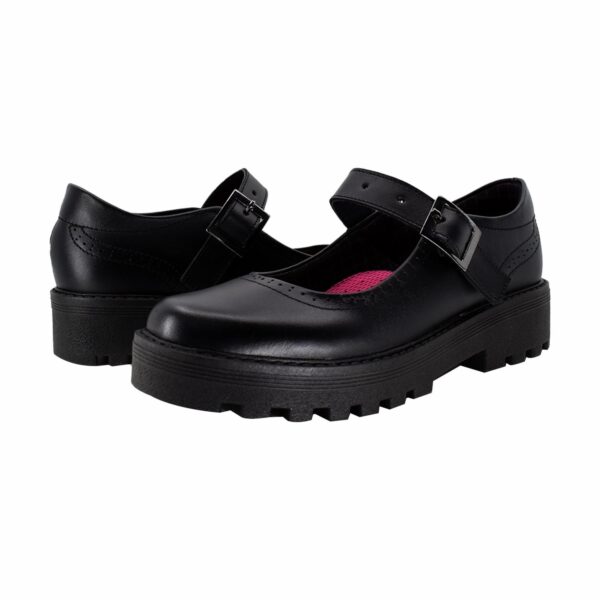 Zapato Escolar Mocasín Hebilla Detalle De Puntos VECACHI
