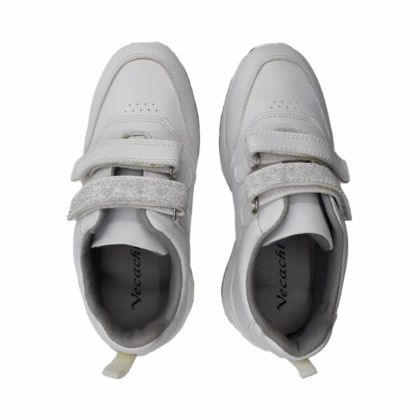 Zapato Escolar Deportivo Velcro Diseño De Corazones VECACHI - Imagen 3