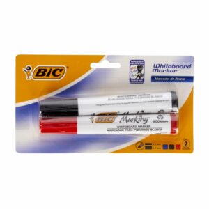 Marcador Para Pizarron Negro/Rojo BIC 2 Piezas