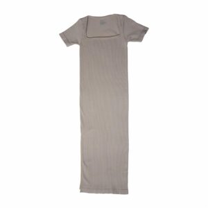 Vestido Escote Manga Corta  Taupe TESS