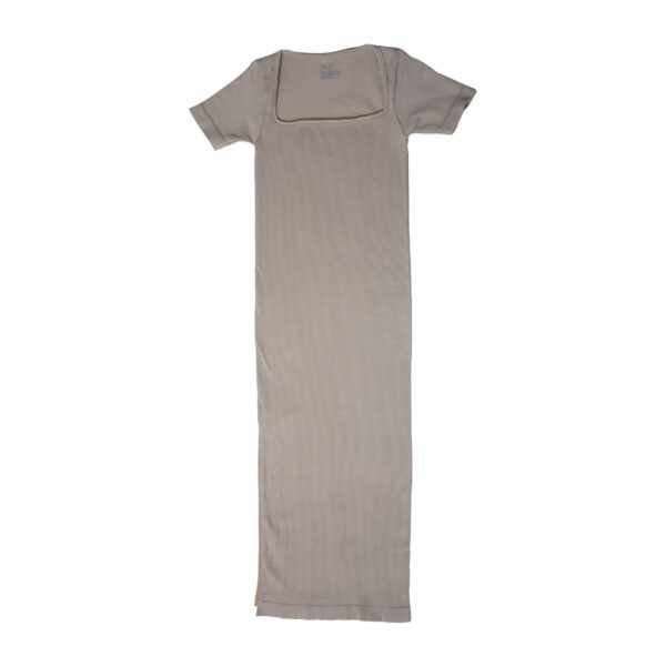Vestido Escote Manga Corta  Taupe TESS