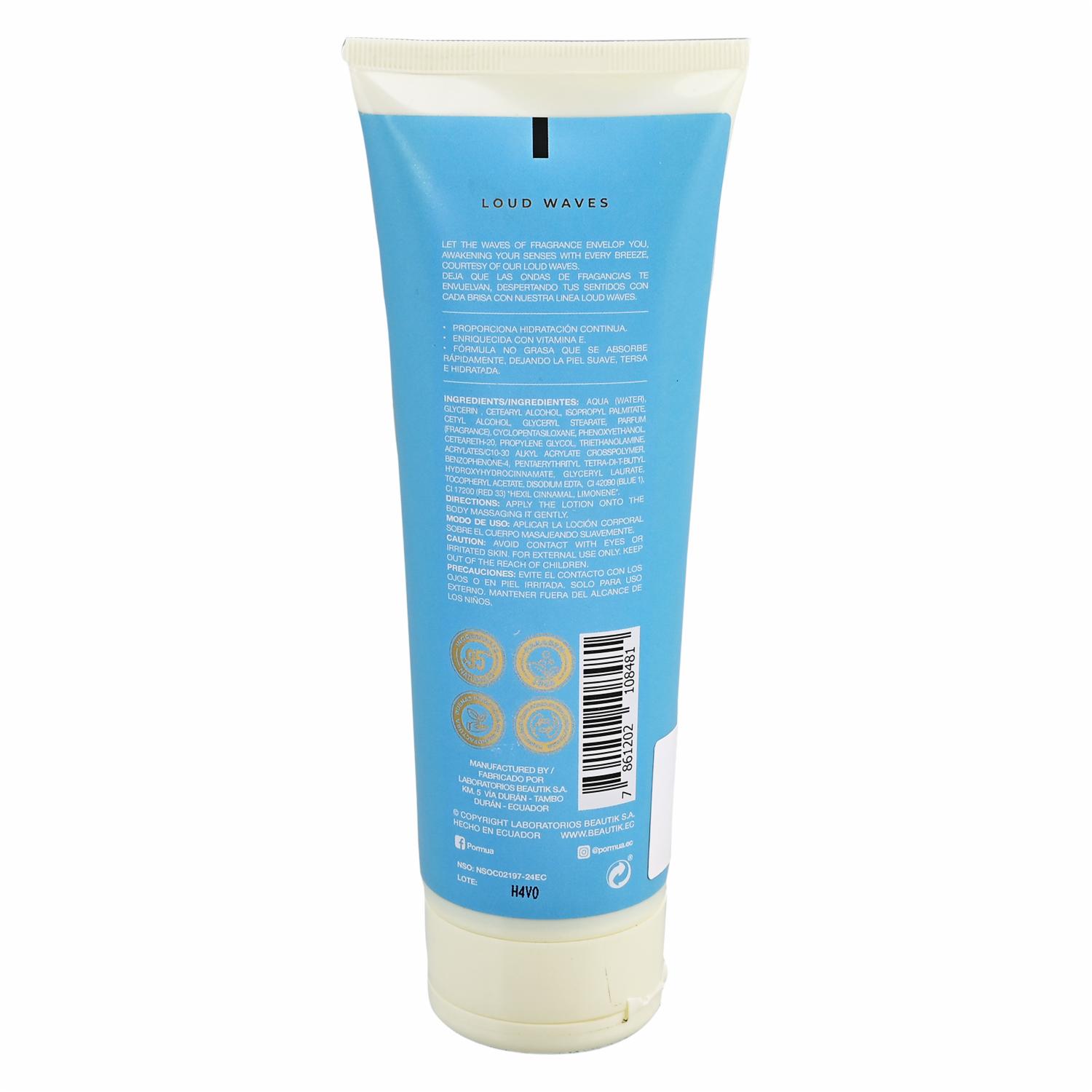 Crema Corporal Loud Waves Con Vitamina E PORMUÀ 250 Ml - Imagen 2