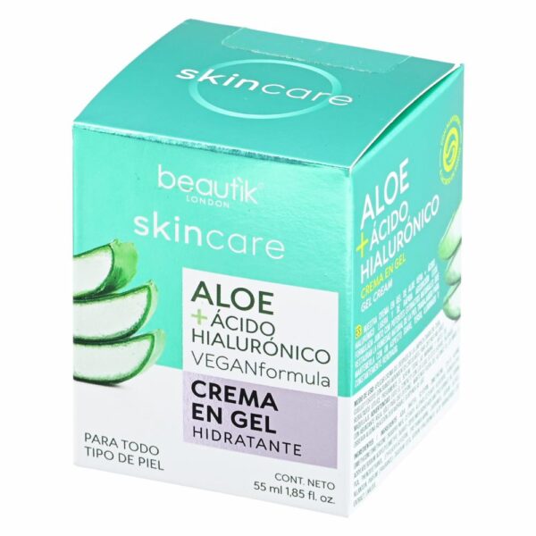 Crema Hidratante Aloe + Acido Hialuronico SKIN CARE 55 Ml