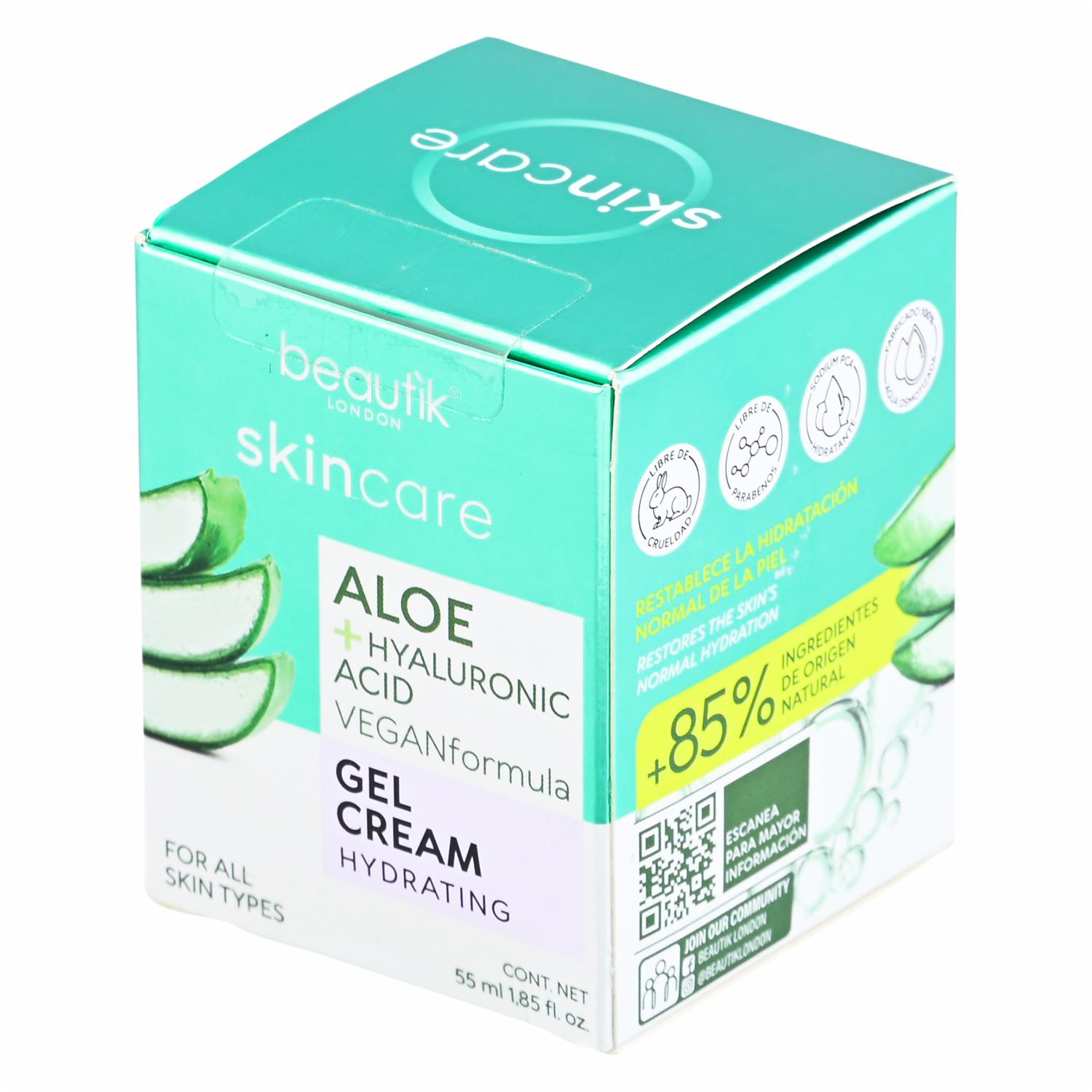 Crema Hidratante Aloe + Acido Hialuronico SKIN CARE 55 Ml - Imagen 2