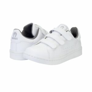 Zapato Escolar Blanco Deportivo Diseño Argel Con Velcro VENUS