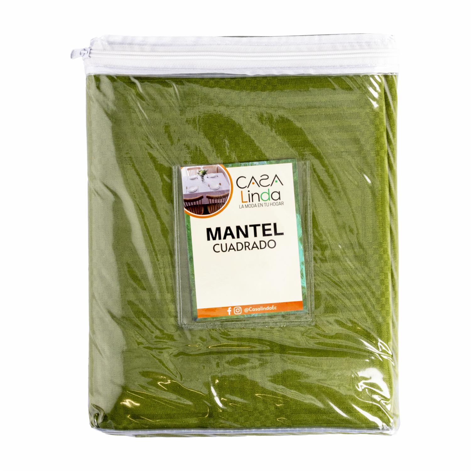 Mantel Pasadena Verde Cuadrado 6 A 8 Puestos CASA LINDA 175 X 175 Cm - Imagen 2