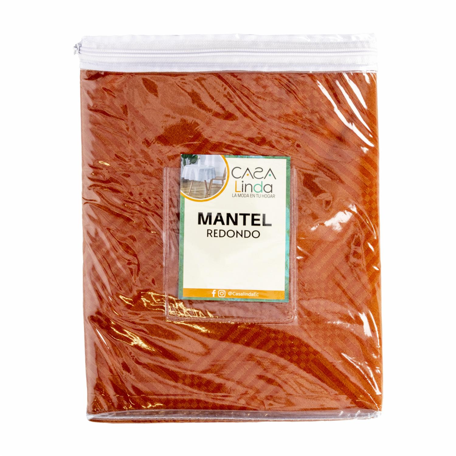 Mantel Pasadena Redondo Color Terra 6 A 8 Puestos CASA LINDA 175 Cm - Imagen 2