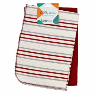 Set De Limpiones Rayas nad Rojo CASA LINDA 60 X 40 Cm