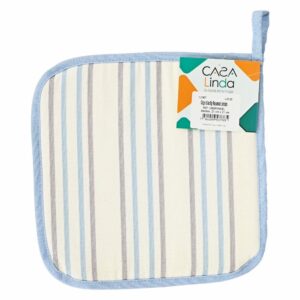 Coge Ollas Rayas nad Celeste CASA LINDA 21 X 21 Cm