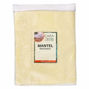 Mantel Beige Redondo 6 A 8 Puestos CASA LINDA 175 Cm