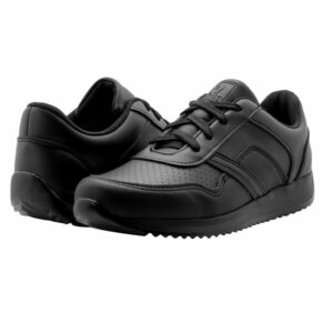Zapato Escolar Negro Deportivo Diseño Valencia Con Cordón VENUS