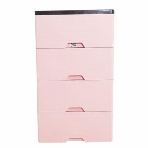 Cajonera Yute Rosado Con Beige 4 PICA 4 Pisos