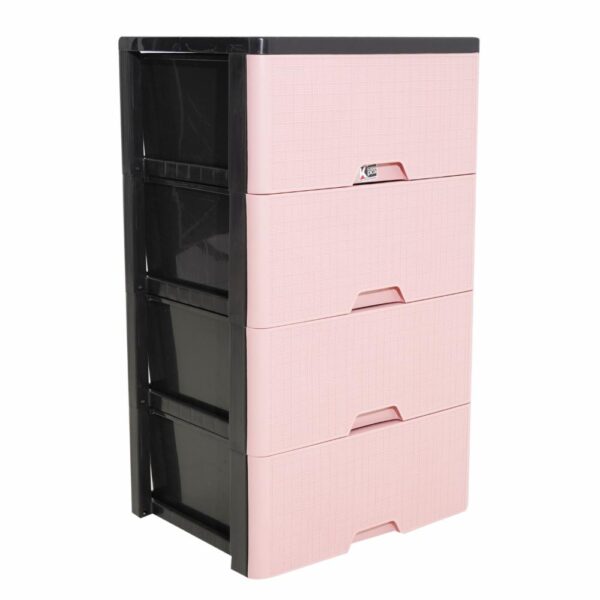 Cajonera Yute Rosado Con Beige 4 CASA PICA 4 Pisos - Imagen 2
