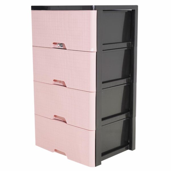 Cajonera Yute Rosado Con Beige 4 CASA PICA 4 Pisos - Imagen 3