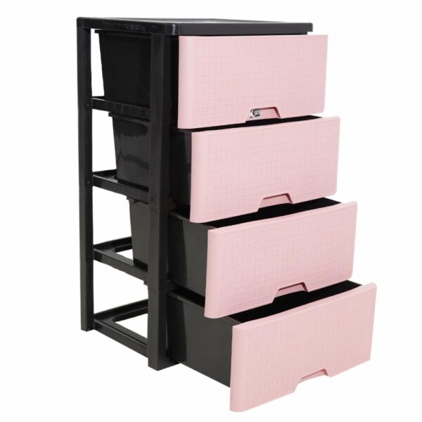 Cajonera Yute Rosado Con Beige 4 CASA PICA 4 Pisos - Imagen 4