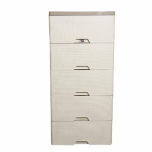 Cajonera Yute Crema Con Beige 5 Pisos CASA PICA Polipropileno