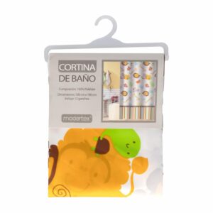 Cortina De Baño Leones MODERTEX 180 X 180 Cm