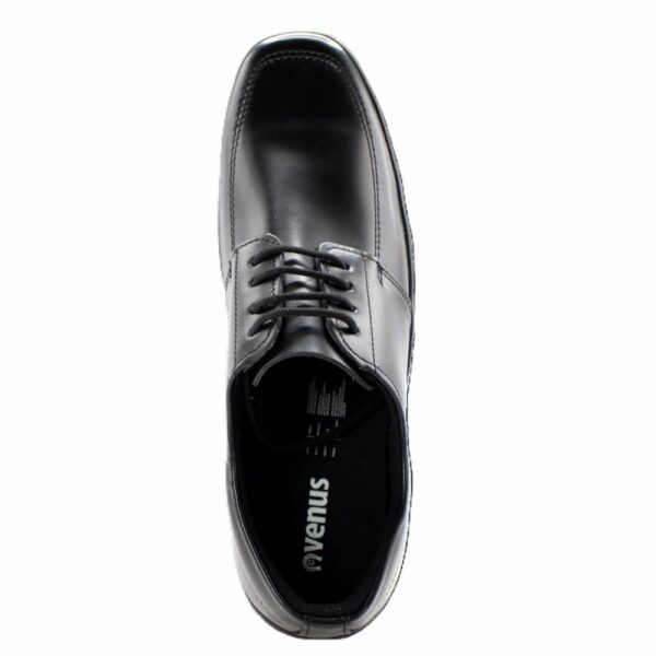 Zapato Escolar Negro De Cuero Diseño Jonathan Con Cordón VENUS - Imagen 2